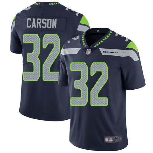 Seattle Seahawks Limited Navy Blue Men Chris Carson Home Jersey NFL Football #32 Vapor Untouchable->youth nfl jersey->Youth Jersey
